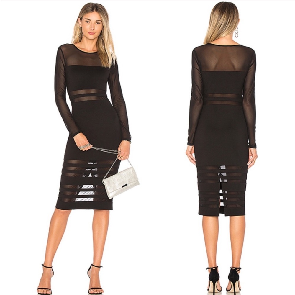 Revolve x BY THE WAY Magdalena Mesh Midi Dress NWT